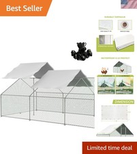 Durable Outdoor Metal Chicken Coop Canopy 11.38  x 6.33    Fits Many Breeds