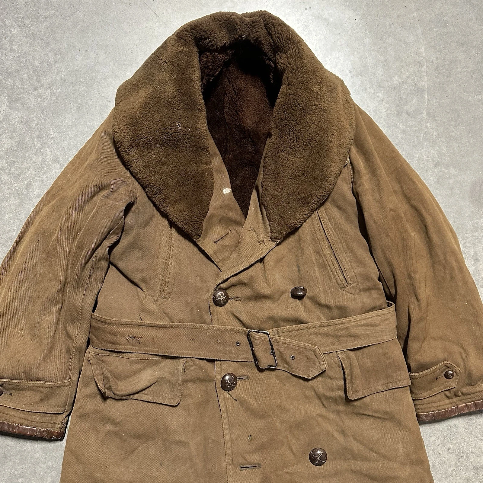 Vintage 30s Laskinlamb Full Length Barnstormer Canvas Lined Jacket Coat Size 40 image 2