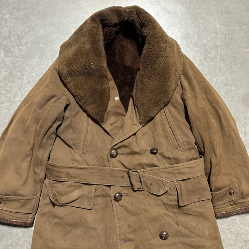 Vintage 30s Laskinlamb Full Length Barnstormer Canvas Lined Jacket Coat Size 40 image 2