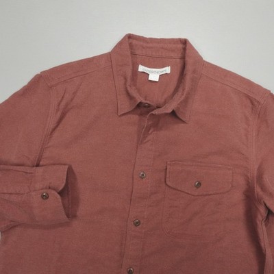 Outerknown Terra Nova Moleskin Shirt Relaxed Men's Size S Terra Cotta
