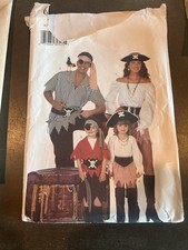 Butterick 6295 Pirate Costume Pattern Adult Kids Cut/Uncut Family Costume