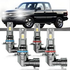 for 1999-2006 Chevy Silverado 1500 2500 Lights Bulbs Combo, 4pcs Super Bright...