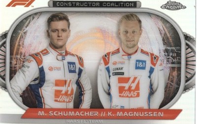 M. Schumacher K. Magnussen Constructor Coalition Refractor 2022 Topps Chrome F1