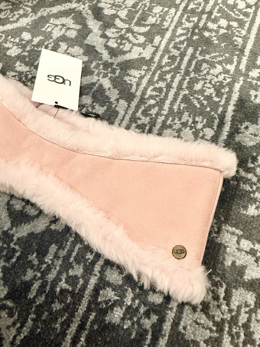 UGG Genuine Shearling Reversible Headband Size L/XL（pink cloud