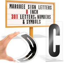301PC 8" Marquee Letter Set Changeable Sign Panels w/ Numbers