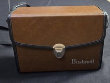 Vtg Bushnell Brown Leather Clasp Closure Binoculars Protective Case Japan