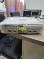 Microsoft Xbox Original Crystal Clear console power lead only and one game