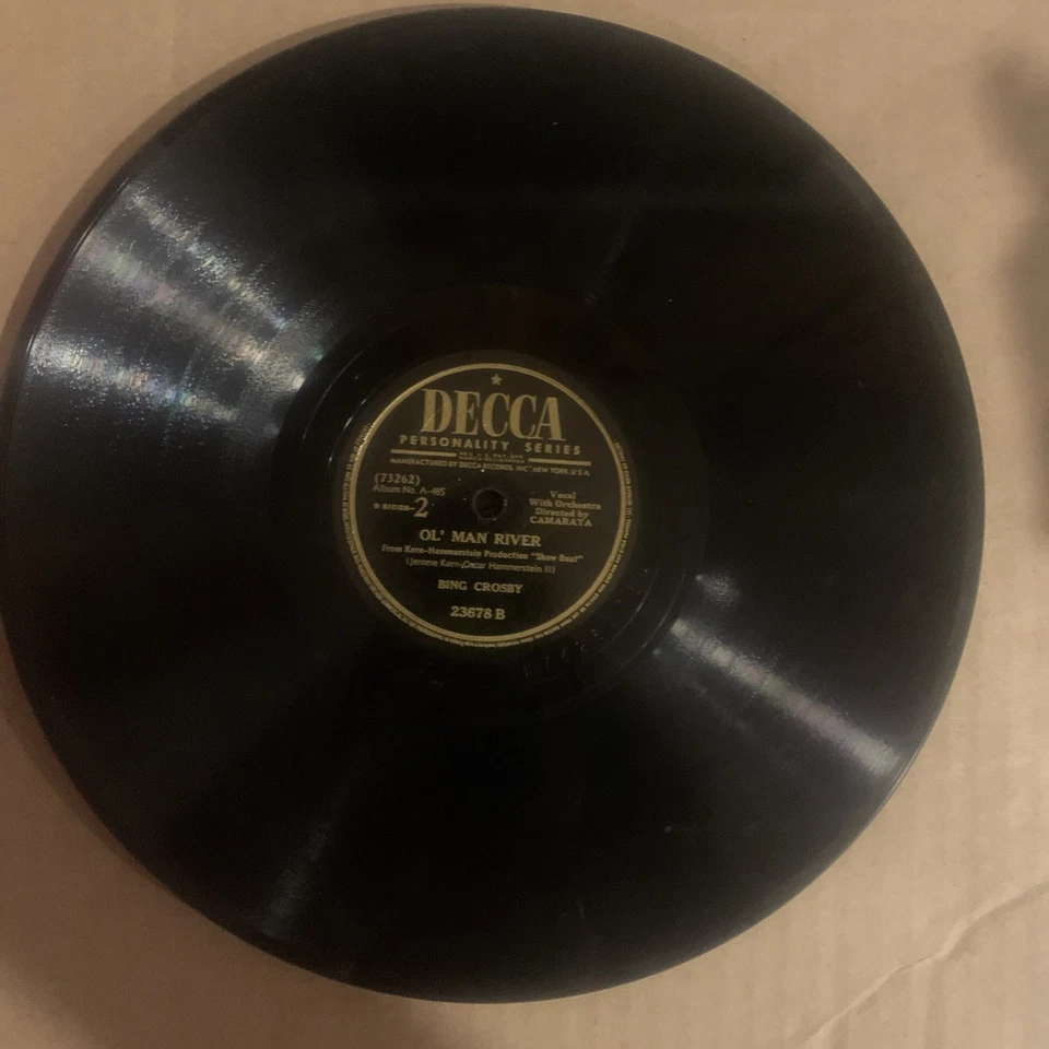 Bing Crosby, 78 rpm Album(4), V+, Songs By Jerome Kern, Decca A-485 - Image 3 of 4