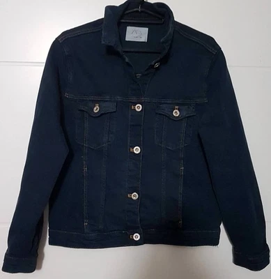 Zara Damen Stretch Denim Jeansjacke Blau Gr. M - Bild 1 von 4