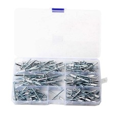 Image of 175pcs Assorted Blind Rivets in Clear Box for Easy Organization and Access