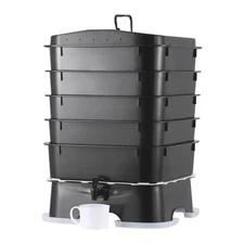 5-Tray Worm Composter 44 QT/50 L Worm Compost Bin Indoor and Outdoor