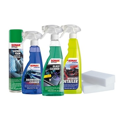 SONAX Premium Auto Interior Kit | 5-Piece Complete Interior Cleaning Set | Da...
