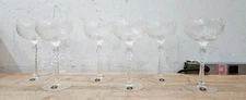 Vintage Bayel Crystal Vineyard Grape Glass Hock Wine Glass (Set of 6)!!