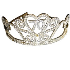Vintage 70 Years Rare Birthday Anniv Rhinestone Adult Theme Tiara Heavy Weight
