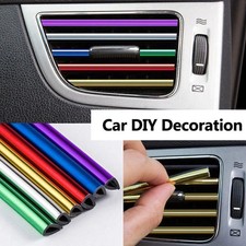 10Pcs Car Air Conditioner Outlet Vent Grille Decor U Shape Molding Trim Strip UK