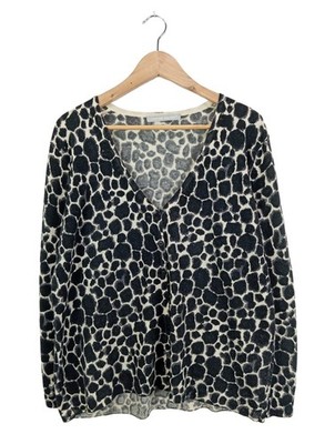MICHAEL SANDER Strick Cardigan Damen Strickbekleidung Gr. DE 46 wollweiß-schwarz