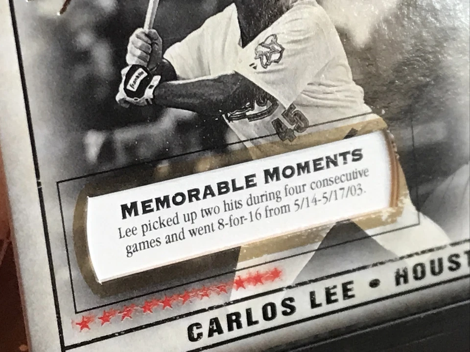 2008 Upper Deck Carlos Lee #21 8-for-16 卡 1/1 — 第 3/4 张图片