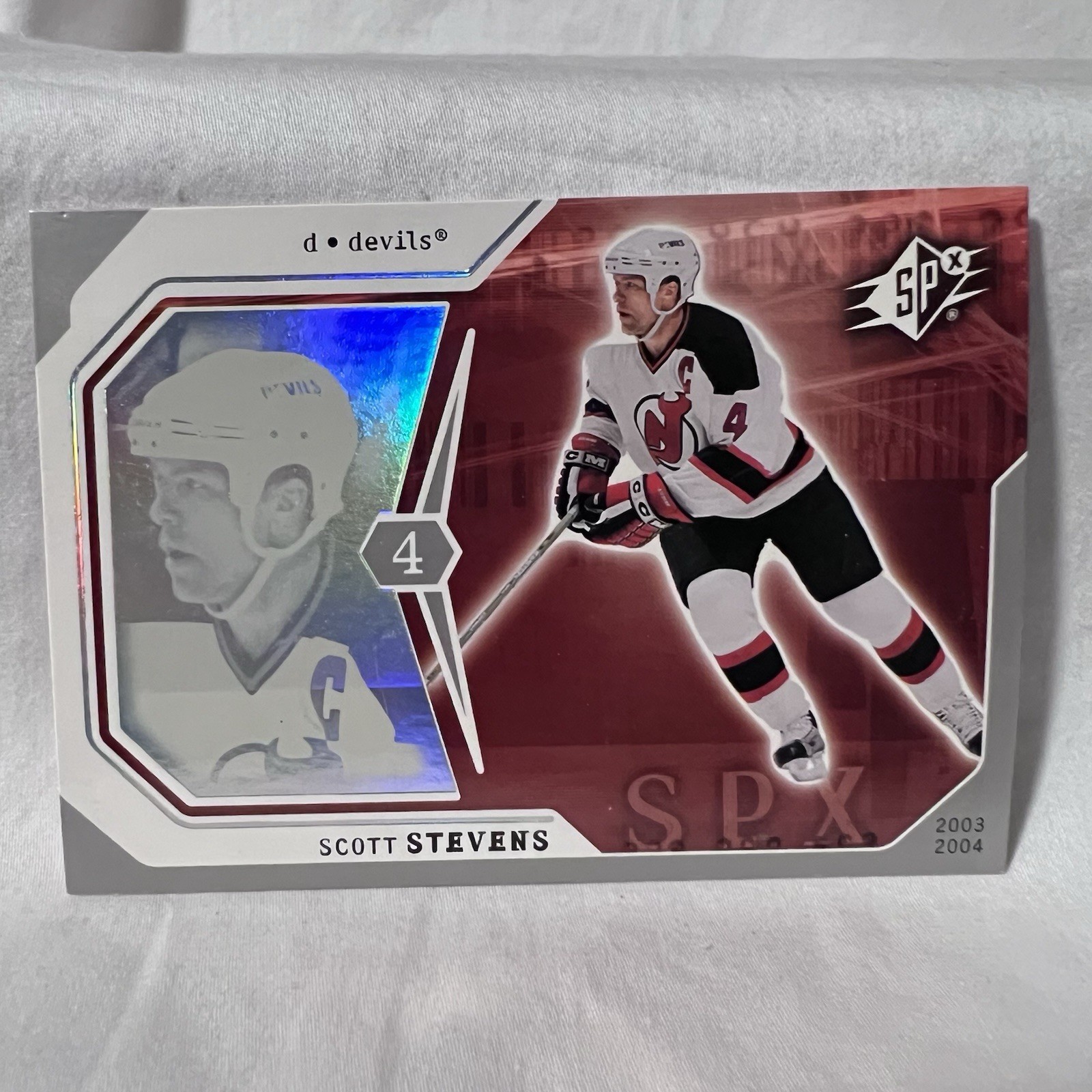 2003-04 SPx Scott Stevens #56 HOF New Jersey Devils Hockey Card