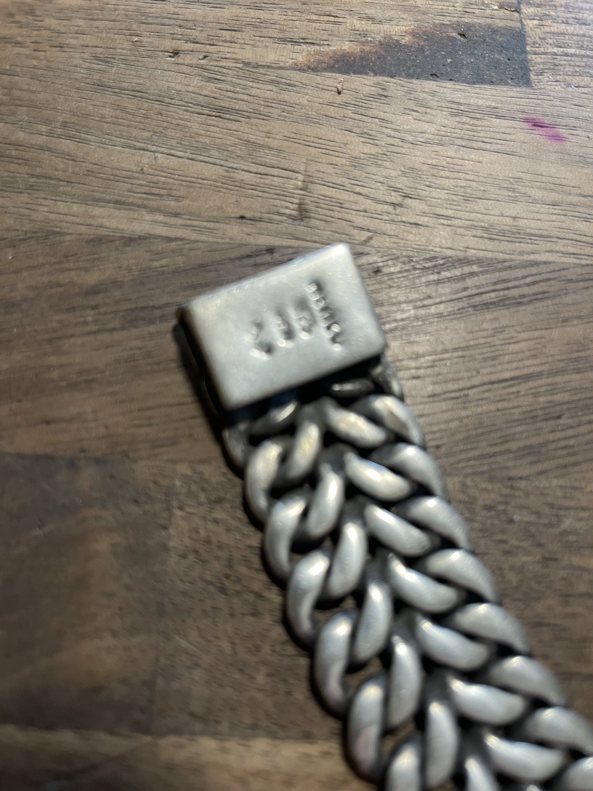 Heavy Solid Sterling Silver Double Cuban Link Bra… - image 4