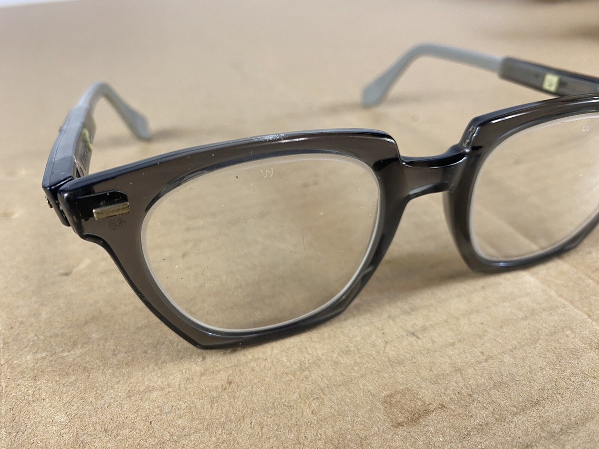 Vintage 60s 70s Horn Rim Wilson Adjustable Safety Glasses Work