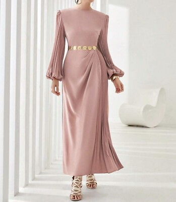 chinese dress ladies Women Islamic Grey Uniform with White Attached Neck and Sleeves Xs / Grey
