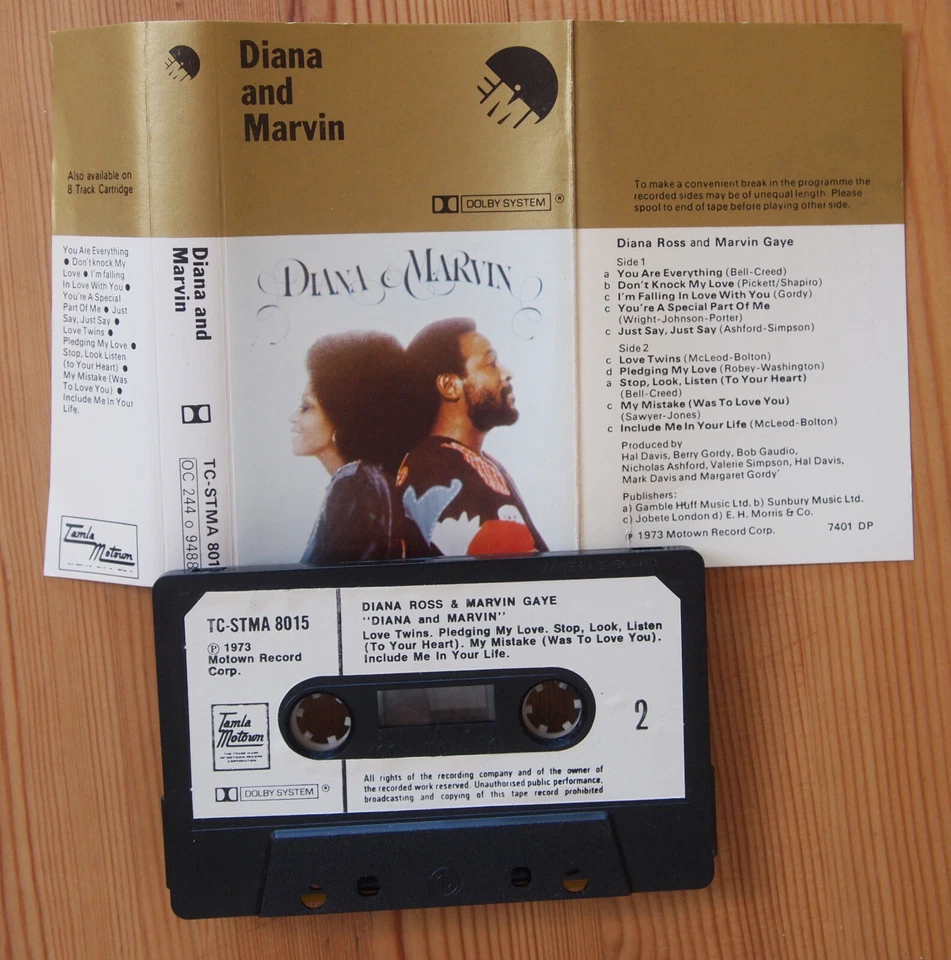 DIANA & MARVIN (TAMLA/EMI TC-STMA 8015) 1973 UK CASSETTE TAPE EX COND ROSS GAYE - Image 2 of 3