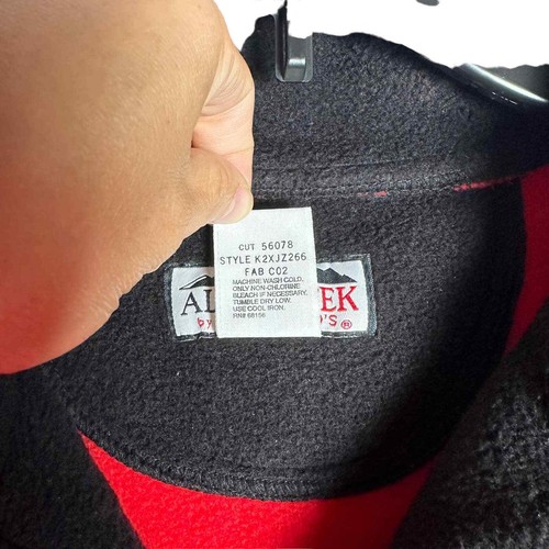 Pullover in pile Alpine Tek manica lunga rosso taglia media - Foto 8 di 12