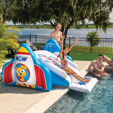 WOW Sports Rocket Pool Slide with Built-In Sprinklers with Hose Connection