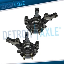Pair Front Steering Knuckles and Wheel Hub Bearings for 2007-2012 Dodge Caliber