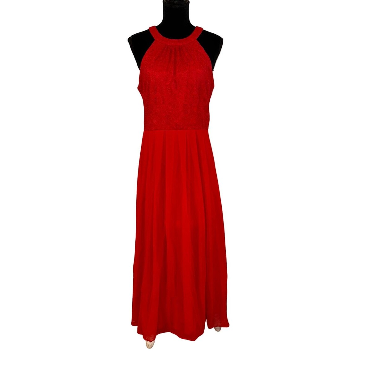 Dressystar Size XL Red Halter Style Evening Dress Event Party Pageant Prom  Dance