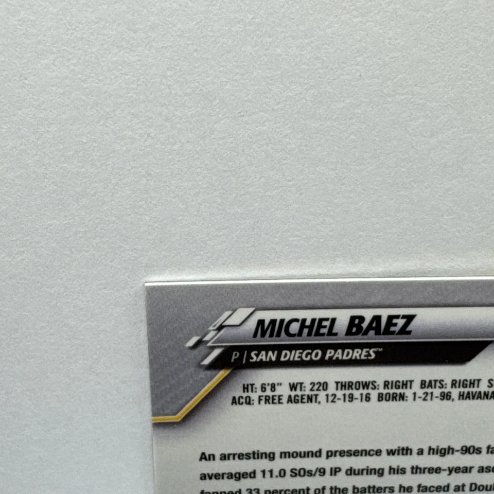 2020 TOPPS CHROME MICHEL BAEZ GOLD REFRACTOR RC #187 #'d 38/50 - Image 4 of 4