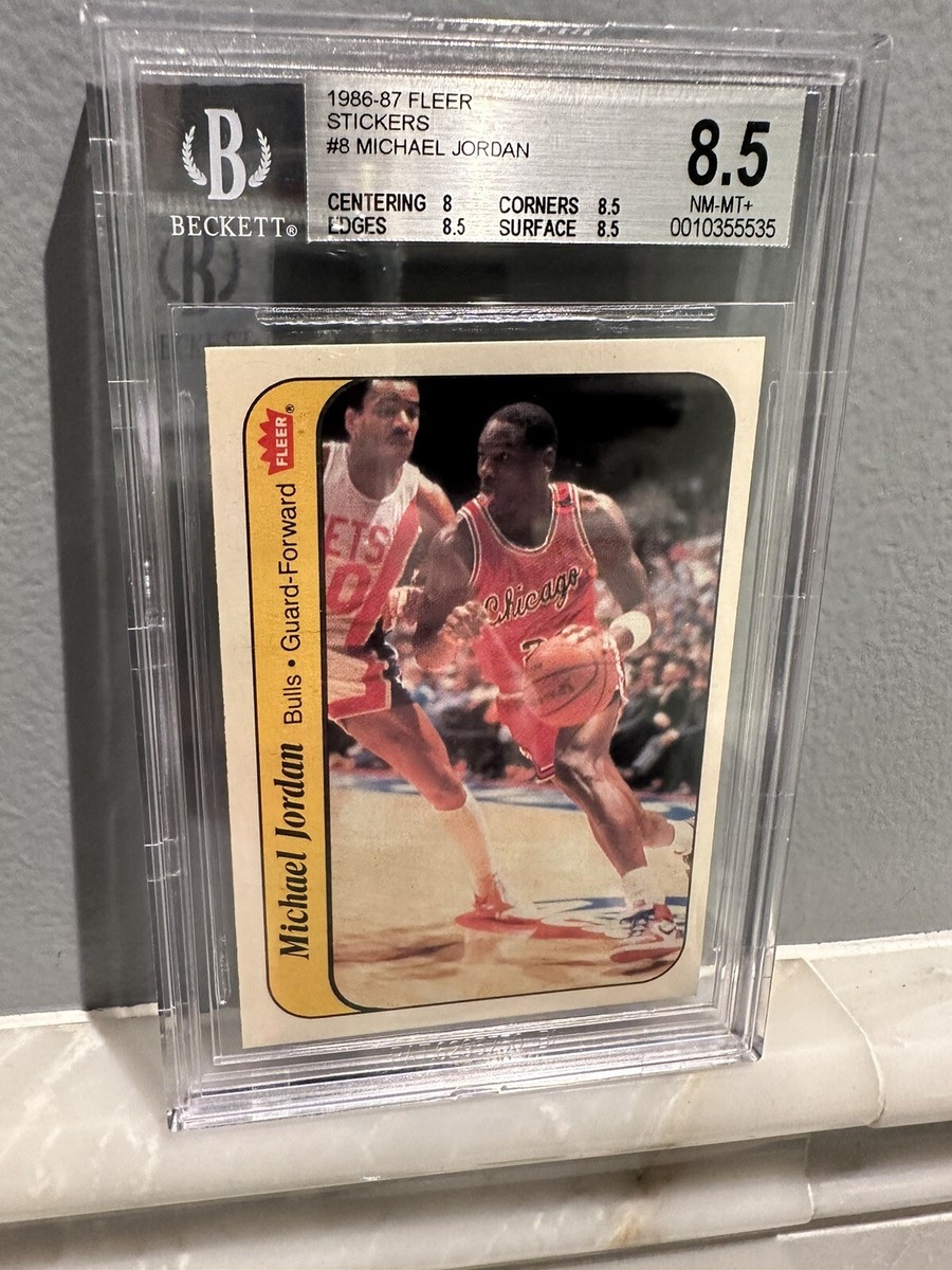 激レア 1986 FLEER MICHAEL JORDAN RC #8 貴重 1986-87 Fleer Sticker #8 Michael Jordan Signed Rookie Card