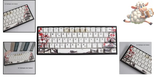 60% PBT Pflaumenblüten-Tastenkappen für mechanische Tastaturen - 80 Tasten Set - Bild 2 von 11