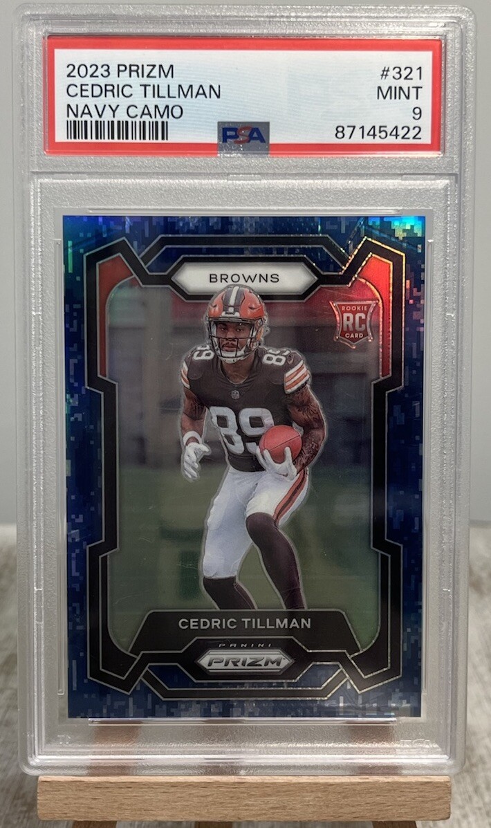 2023 Panini Prizm - Rookies Navy Camo /25 #321 Cedric Tillman (RC)