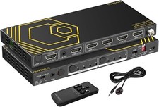 CORSAHD HDMI Matrix 4 in 2 Out 4K 60Hz 4:4:4 ARC HDR Remote Dolby Atmos SPDIF