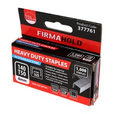 Image of Timco Firmahold Type 140/T50/G Stainless Steel Staples 1000 Pack Size 8mm-12mm