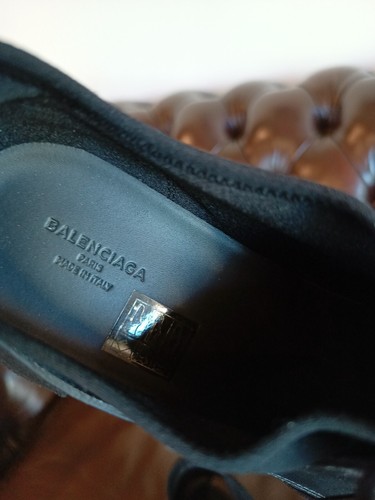 New Balenciaga Black Leather and Cloth Race Trainers - Women's Size 39 EU - Picture 9 of 12