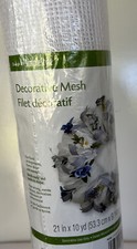 NEW Bright White 21  x 10 yd Deco Mesh Roll Wreath Crafting