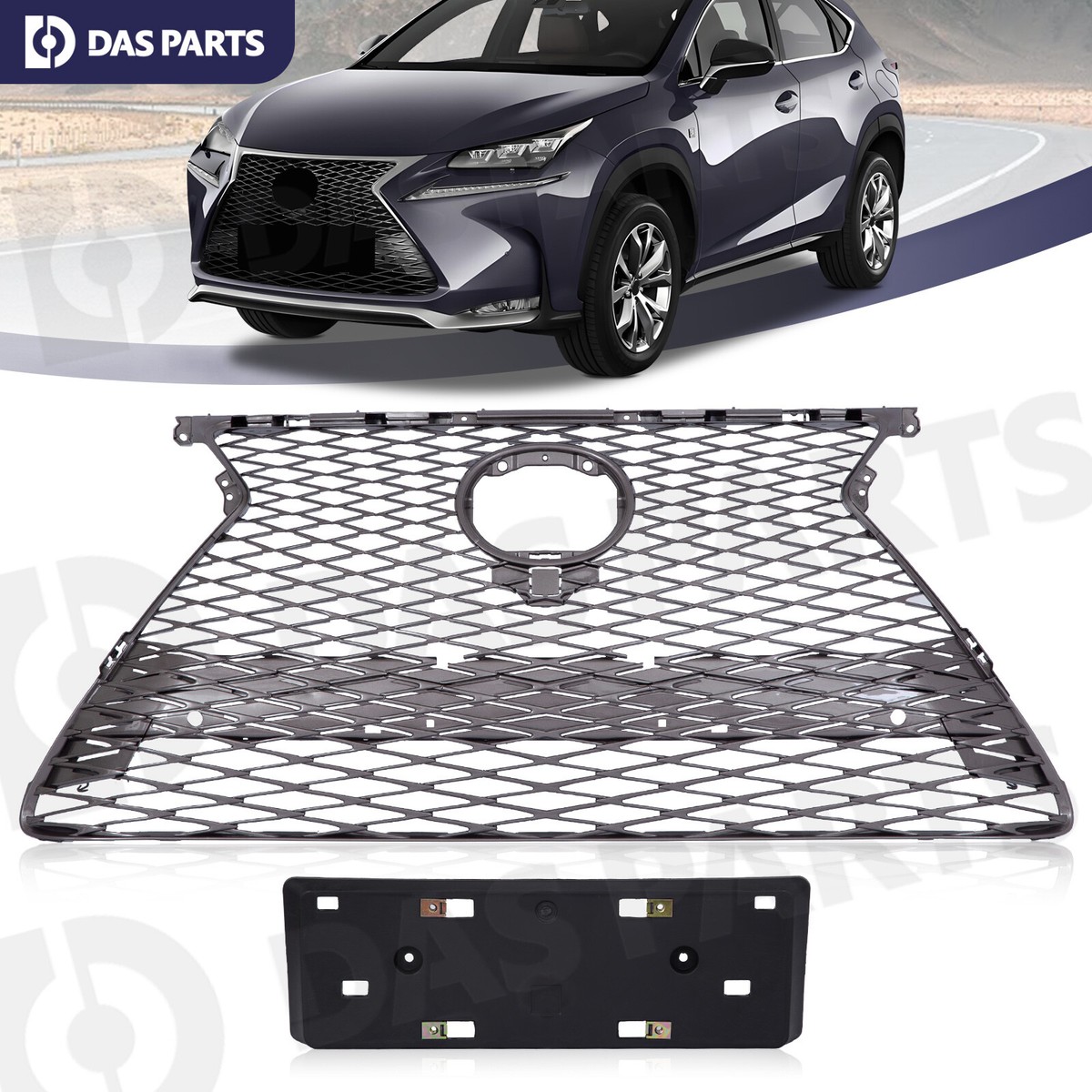 Front Upper Grille Grill For 2015 2016 2017 Lexus NX200T F Sport