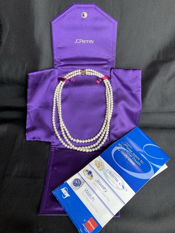 JCPenney Pearl Three Strand Necklace Jewelry