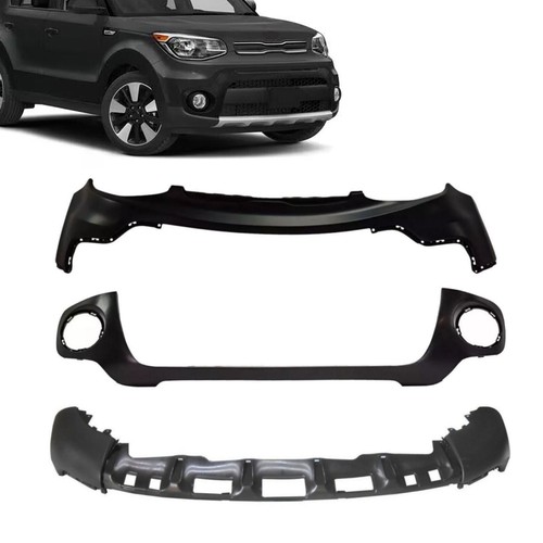 Primed Front Upper Bumper Cover For 2014-2016 Kia Soul – Without Fog Holes, Direct Fit