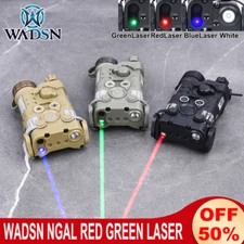 WADSN Tactical NGAL Red Laser Green Blue Dot Aiming LED Flashlight Hunting NO IR