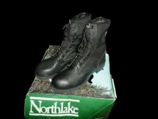 NORTHLAKE GORE-TEX LEATHER BOOTS THINSULATE WATERPROOF BLACK CORDURA