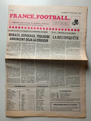 FRANCE FOOTBALL OFFICIEL FFF N°2065 4 AVRIL 1986 FRANCE ARGENTINE 2-0