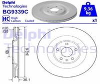 Delphi 2X Bremsscheibe Hinten Ø350 Mm BelüFtet FüR Audi Q7 4M 3.0 TDI SQ7 4MB
