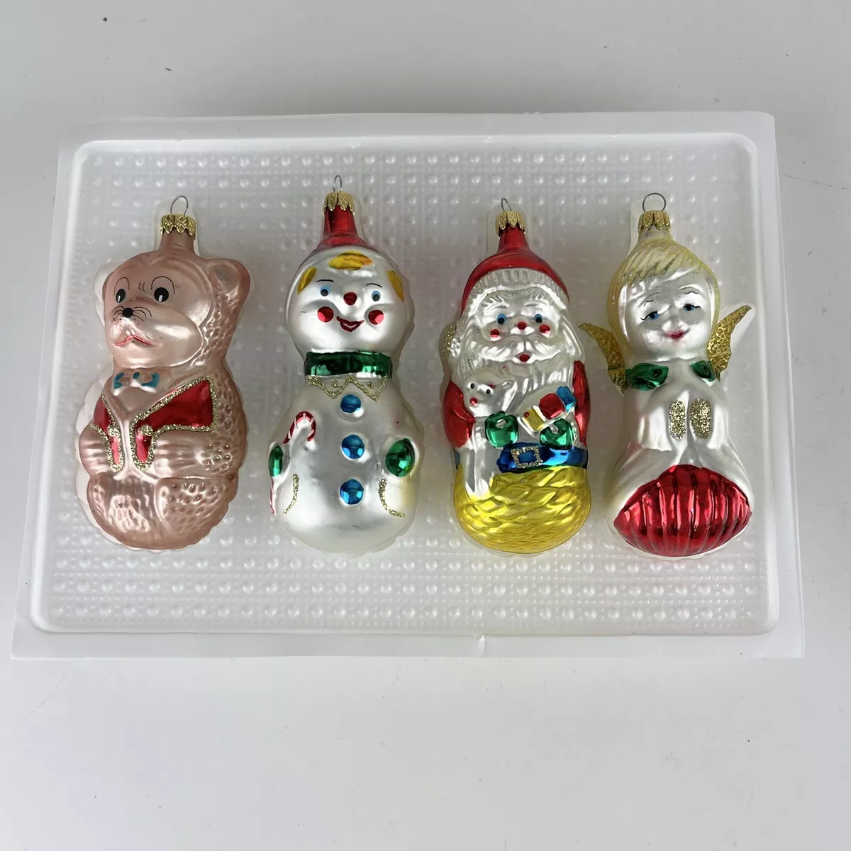 Kurt Adler Vintage Traditional Glass Christmas Ornaments Box Set