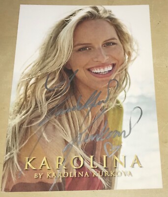 Karolina Kurkova Original signierte Autogrammkarte Model Autogramm TV #18