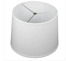 14  Top X 16  Bottom Diameter X 12  Tall Slant Linen White 3 Pack Lamp Shade