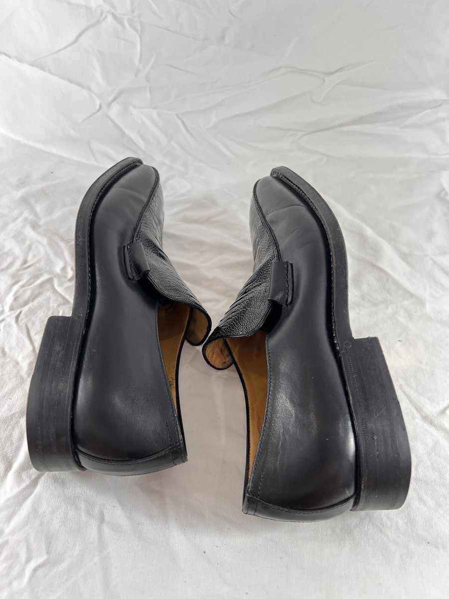 GIANNI VERSACE Authentic Black Ostrich Leather Men\'s Loafers Size 40.5EU 7.5US mens versace loafers products for sale | eBay main image 3
