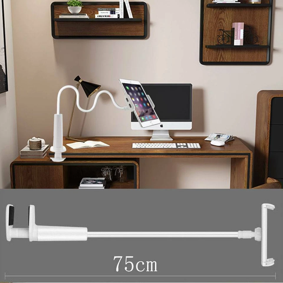 360 Gooseneck Table Bed Clamp Stand Holder Mount For iPad Tablet Flexible Arm - Image 3 of 4